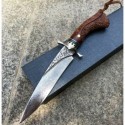Vg10 Damascus Outdoor Survival Army Camping Hunting Knife Fixed Blade W/ Sheath