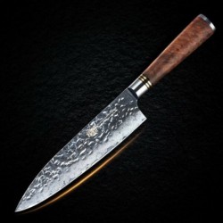 Cuchillo de chef de 8 '' japonés Vg10 Damasco Cuchillos de cocina de acero inoxidable Mango de madera
