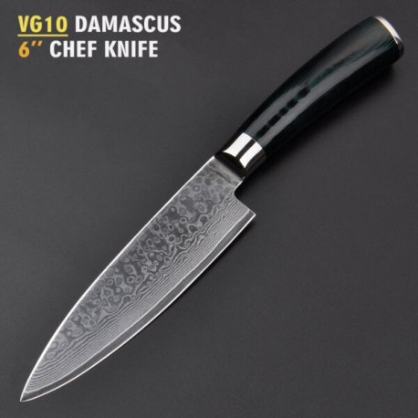 6 Inch 67-Layer Damascus Steel Japanese Vg-10 Steel Chef Knife Kitchen Knives