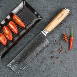 6.5 '' Cuchillo de chef japonés 67 capas Damasco Cuchillo de acero inoxidable Cocina Nakiri