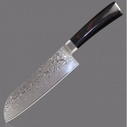 7 '' japonés Vg-10 Damasco Santoku Cuchillo de cocina de acero inoxidable Cuchillos de cocina afilados