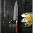 8 pulgadas damasco japonés acero inoxidable cuchillo de cocina cuchillos de cocina mango de madera