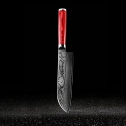 7.5 '' Santoku Cuchillo Hermosos japoneses Damasco Acero Cuchillo de chef Cuchillos de cocina