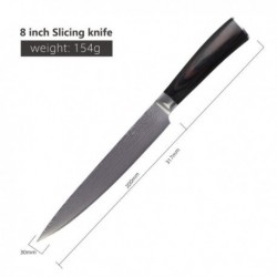 Damasco 8 pulgadas de acero inoxidable cuchillo de corte cuchillo de cocina cuchillos de chef