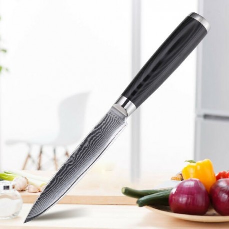 5'' Japanese Vg-10 Damascus Steel Kitchen Knives Stainless Steel Utility Knife