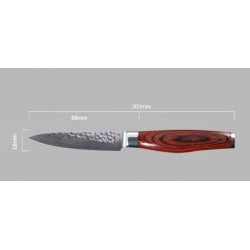 3.5 Inch Japanese Aus-10 Damascus Stainless Steel Chef's Knife Utility Knives