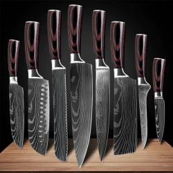 Kitchen Knife Set Damascus Japanese Stainless Steel 8'' Chef Knife Utility Knife