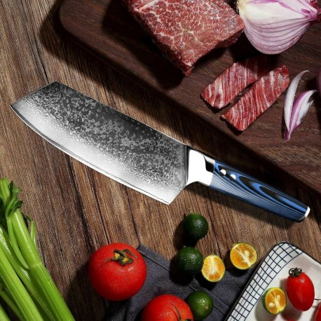7'' Chef Knife Japanese 67 Layer Damascus Stainless Steel Knife Kitchen Nakiri