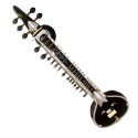SITAR - Fully Carved Ravi Shankar Double Resonator Professional Peacock Acoustic Electric Classic Black