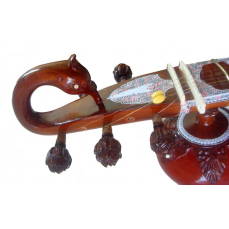 Ravi Shankar Peacock Sitar Black Beauty. Ultra-Pro Quality with Double Resonator. Fully Carved.
