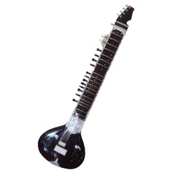 GLOSSY BLACK FUSION ACOUSTIC-ELECTRIC INDIAN SITAR