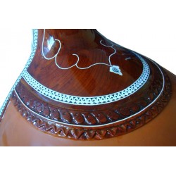 Classic Kharaj Pancham Munda Sitar, Extensive Carving, Electric Option
