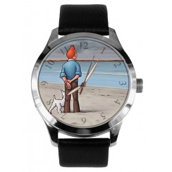 Tintin Explorers on the Moon Cult Hergé Art Collectible Solid Brass Wrist Watch