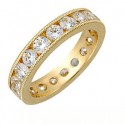Rope Trim 1,44 ct H/VS2 Wesselton Diamond Wedding Ring, 18k Yellow Gold