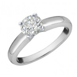 Beautiful 0,22 ct H/VS2 Wesselton Diamond Solitaire Ring, 14k White Gold