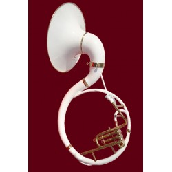 White & Gold Bb Sousaphone. Gorgeous!