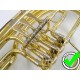 Top-Grade Gold-Plated Baritone Horn Bb. Rotary Valves