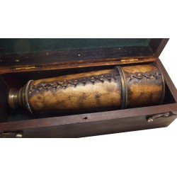 Victorian Spyglass Telescope in Antiquated Brass 16" with Rosewood Case 