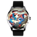 Spiderman v/s Superman Face-Off Gran reloj de pulsera coleccionable de 40 mm Comic Art