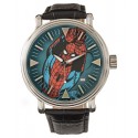 Spider-Man Retro Web Swing Wrist Watch in Solid Brass. Original Spiderman Art