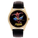 Spider-Man Classic Action Comic Art Solid Brass Reloj de pulsera de tamaño adulto de 40 mm con caja de regalo Pïnewood
