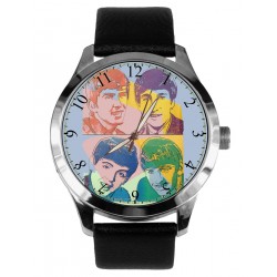 The Beatles Iconic Andy Warhol Kitsch Art Collectible Wrist Watch in Solid Brass.