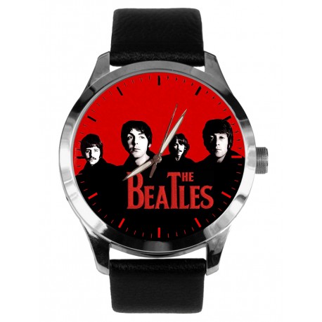 The Beatles Classic Graphite Black & Gold Album Art Solid Brass Collectible Wrist Watch
