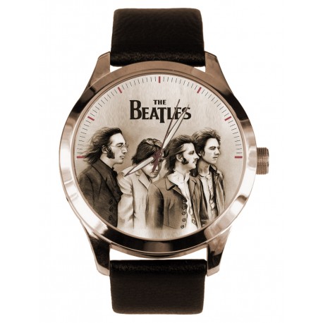 The Beatles Original Fab Four Sketch Art Solid Brass Collectible Wrist Watch