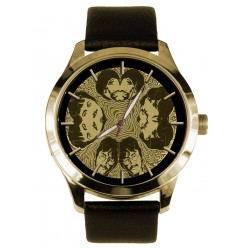 Psychedelic The Beatles 1967 Johnny Miller Art Solid Brass Metal Dial Wrist Watch