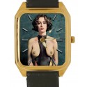 Nude Breasts Exposed Halter Erotic Art Photography Collectors' Brass Wrist Watch