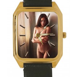 Nude with Crossed Arms Erotic Art Photography Collector Edition Brass Wirst Watch