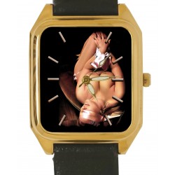 Art Photography Erotic Nude Tied In Silk Expired Print Solid Brass Wrist Watch