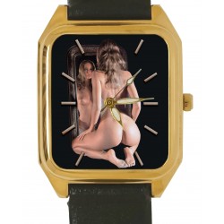 erotic sexy brass collectible wrist watch nude naked
