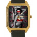 Artistic Domination Aesthetic Nude Erotic Photo Art Solid Brass 33 mm Wrist Watch