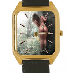 Nude In The Forest Fantasy Erotic Photo Butt Art Beautiful Booty Wrist Watch