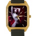 Nude Angel with Red Wings Fantastic Erotic Art Collectble 40 Mm Solid Brass Watch