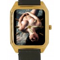Classic Supine Nude Erotic Sexy Expired Print Photo Art Solid Brass Wrist Watch