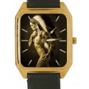 Pocahontos Erotic Nude Study Native American Indian Art Solid Brass Wrist Watch