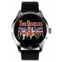 Los Beatles con la Union Jack, Classic 1968 Art Print Solid Brass Wrist Watch