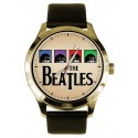 The Beatles Fab Four Classic Mop Top Art Solid Brass Reloj de pulsera