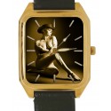 Gorgeous Nude Erotic Cowgirl Sexy Americana Solid Brass Wrist Watch