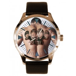 The Beatles Crazy Fan Tattoo Art Collectible Wrist Watch in Solid Brass.