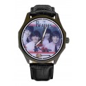 Early Beatles Fab Four Art Solid Brass Collectible Wrist Watch in Titanium Finish