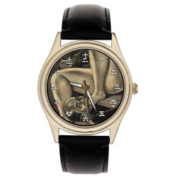 Le Violon D'ingres Classic Man Ray Nude Photo Art Coleccionable Solid Brass 40mm Reloj de pulsera