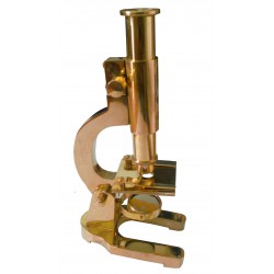 Display Microscope in Solid Brass. Zweiss. 17 cm, 20x Magnification