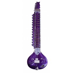Advanced Version Acoustic Electric Indian Sitar Guitar, Purple, Reinforced Neck
