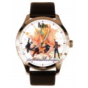 The Beatles, Gorgeous Explosive Watercolor Art Metal Dial Collectible Brass Watch