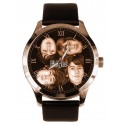 Original Beatles Fab Four Portrait Art Solid Brass Red Gold 40 mm Wrist Watch