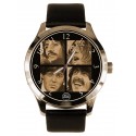 The Beatles Fab Four Individual Face Study Sepia Sketches Collectible 40 mm Wrist Watch