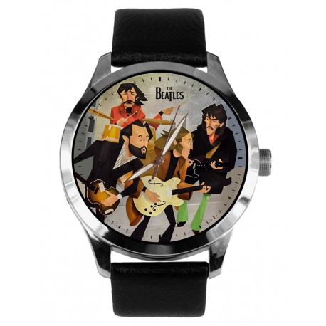 Original Beatles Fab Four Colorful Art Solid Brass Collectible 40 mm Wrist Watch
